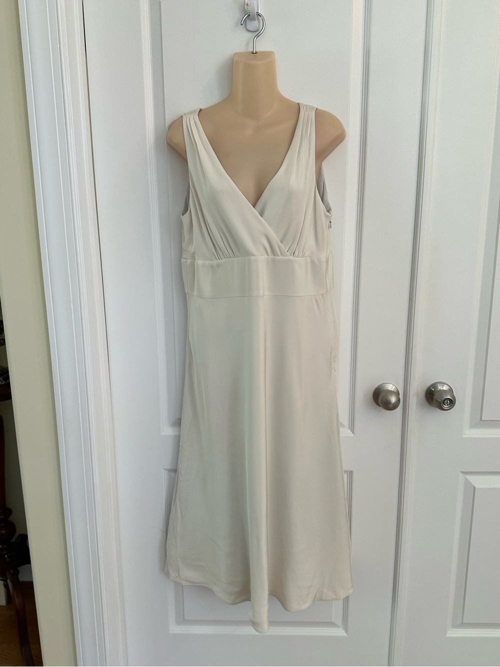 J. Crew Silk Tricotine Sophia Midi Dress Cream Ivory NWT